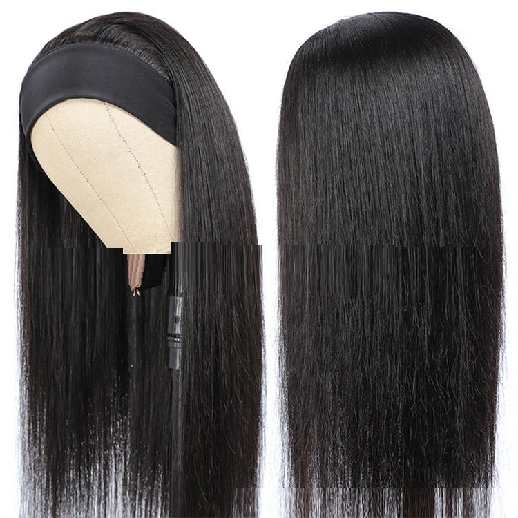 Human Hair Straight Headband wig